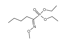 (N-methoxy-pentanimidoyl)-phosphonic acid diethyl ester Structure