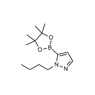 1-丁基-5-(4,4,5,5-四甲基-1,3,2-二氧硼杂环戊烷-2-基)-1H-吡唑结构式