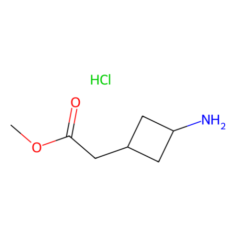 (3-Amino-cyclobutyl)acetic acid methyl ester hydrochloride结构式