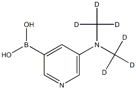 (5-(bis(methyl-d3)amino)pyridin-3-yl)boronic acid结构式
