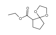 1,4-Dioxaspiro[4.4]nonane-6-carboxylic acid, ethyl ester structure