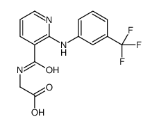 N-[[2-[[3-(三氟甲基)苯基]氨基]-3-吡啶基]羰基]甘氨酸结构式