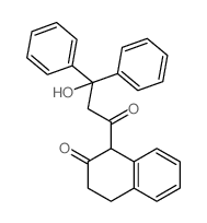 2(1H)-Naphthalenone,3,4-dihydro-1-(3-hydroxy-1-oxo-3,3-diphenylpropyl)- structure