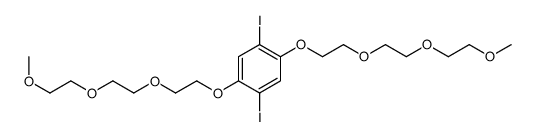 1,4-diiodo-2,5-bis[2-[2-(2-methoxyethoxy)ethoxy]ethoxy]benzene Structure