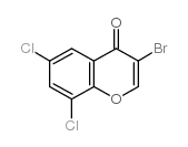 3-溴-6,8-二氯-4H-色烯-4-酮结构式