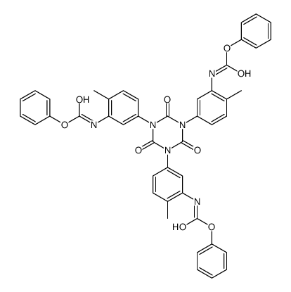 triphenyl [(2,4,6-trioxo-1,3,5-triazine-1,3,5(2H,4H,6H)-triyl)tris(6-methyl-3,1-phenylene)]tricarbamate structure