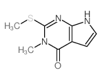 4H-Pyrrolo[2,3-d]pyrimidin-4-one,3,7-dihydro-3-methyl-2-(methylthio)-结构式