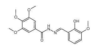 3,4,5-trimethoxybenzoic acid (2-hydroxy-3-methoxybenzylidene)hydrazide结构式