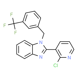 2-(2-CHLORO-3-PYRIDINYL)-1-[3-(TRIFLUOROMETHYL)BENZYL]-1H-1,3-BENZIMIDAZOLE结构式