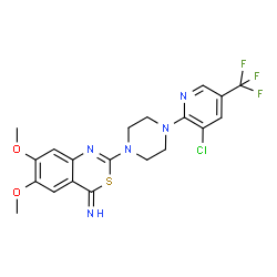 2-(4-[3-CHLORO-5-(TRIFLUOROMETHYL)-2-PYRIDINYL]PIPERAZINO)-6,7-DIMETHOXY-4H-3,1-BENZOTHIAZIN-4-IMINE structure