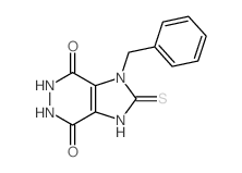 1H-Imidazo[4,5-d]pyridazine-4,7-dione, 2,3,5,6-tetrahydro-1-(phenylmethyl)-2-thioxo-结构式