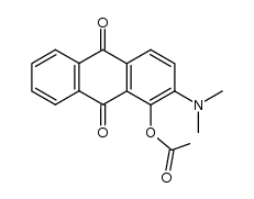 2-dimethylamino-1-acetoxy-9,10-anthraquinone结构式
