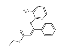 (Z)-Ethyl 1-(2-Aminophenylthio)-1-phenylethylene-2-carboxylate结构式