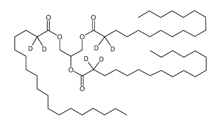 glyceryl tri(octadecanoate-2,2-d2)结构式
