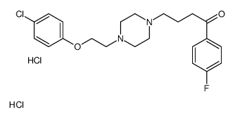 4-[4-[2-(4-chlorophenoxy)ethyl]piperazin-1-yl]-1-(4-fluorophenyl)butan-1-one,dihydrochloride Structure