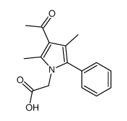 2-(3-acetyl-2,4-dimethyl-5-phenylpyrrol-1-yl)acetic acid Structure