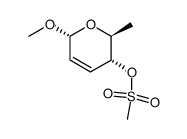 methyl 2,3,6-trideoxy-4-O-methylsulphonyl-α-DL-erythro-hex-2-enopyranoside Structure