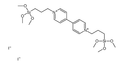 trimethoxy-[3-[4-[1-(3-trimethoxysilylpropyl)pyridin-1-ium-4-yl]pyridin-1-ium-1-yl]propyl]silane,diiodide Structure