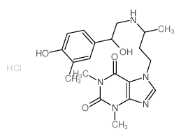 7-[3-[[2-hydroxy-2-(4-hydroxy-3-methyl-phenyl)ethyl]amino]butyl]-1,3-dimethyl-purine-2,6-dione结构式