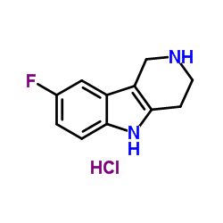 8-Fluoro-2,3,4,5-tetrahydro-1H-pyrido[4,3-b]indole hydrochloride (1:1) Structure