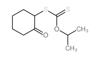 Carbonodithioic acid,O-(1-methylethyl) S-(2-oxocyclohexyl) ester structure