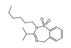 2-hexyl-3-propan-2-yl-5H-1λ6,2,4-benzothiadiazepine 1,1-dioxide结构式