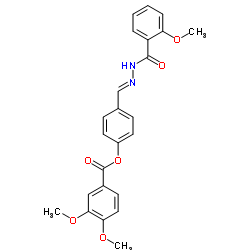 4-{(E)-[(2-Methoxybenzoyl)hydrazono]methyl}phenyl 3,4-dimethoxybenzoate Structure