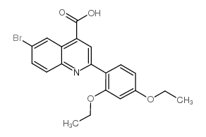 6-BROMO-2-(2,4-DIETHOXYPHENYL)QUINOLINE-4-CARBOXYLICACID结构式