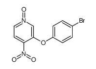 3-(4-bromophenoxy)-4-nitro-1-oxidopyridin-1-ium结构式