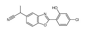 2-[2-(4-chloro-2-hydroxy-phenyl)-benzooxazol-5-yl]-propionitrile结构式