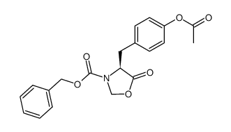 (S)-3-benzyloxycarbonyl-4-(4-acetoxybenzyl)oxazolidin-5-one Structure
