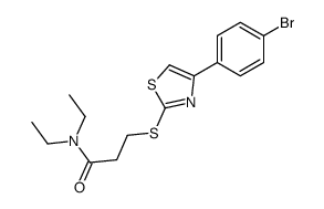 3-[[4-(4-bromophenyl)-1,3-thiazol-2-yl]sulfanyl]-N,N-diethylpropanamide Structure