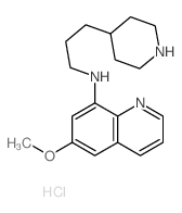 8-Quinolinamine,6-methoxy-N-[3-(4-piperidinyl)propyl]-, hydrochloride (1:2) Structure