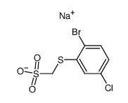 [(2-Bromo-5-chlorophenyl)thio]methanesulfonic acid, sodium salt结构式