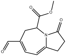 7-Formyl-2,3,5,6-tetrahydro-3-oxo-1H-pyrrolo[1,2-a]azepine-5-carboxylic acid methyl ester结构式