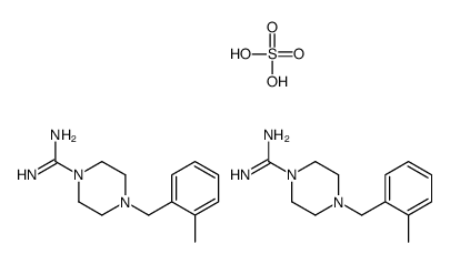 4-[(2-methylphenyl)methyl]piperazine-1-carboximidamide,sulfuric acid Structure