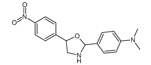 N,N-dimethyl-4-[5-(4-nitrophenyl)-1,3-oxazolidin-2-yl]aniline结构式
