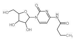 N-[1-[3,4-dihydroxy-5-(hydroxymethyl)oxolan-2-yl]-2-oxo-pyrimidin-4-yl]butanamide结构式