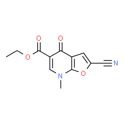 Furo[2,3-b]pyridine-5-carboxylic acid,2-cyano-4,7-dihydro-7-methyl-4-oxo-,ethyl ester结构式