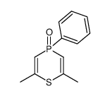 2,6-dimethyl-4-phenyl-4H-[1,4]thiaphosphinine 4-oxide结构式
