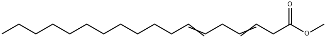 3,6-Octadecadienoic acid methyl ester Structure