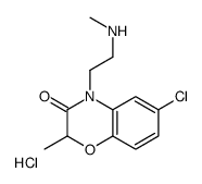 2-(6-chloro-2-methyl-3-oxo-1,4-benzoxazin-4-yl)ethyl-methylazanium,chloride Structure