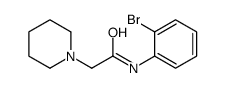 N-(2-bromophenyl)-2-piperidin-1-ylacetamide结构式