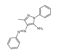 5-amino-4-[(phenyl)azo]-3-methyl-1-phenyl pyrazole结构式