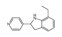 (9ci)-7-乙基-2,3-二氢-2-(4-吡啶)-1H-吲哚结构式