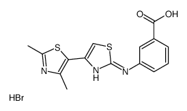 3-[[4-(2,4-dimethyl-1,3-thiazol-5-yl)-1,3-thiazol-2-yl]amino]benzoic acid,hydrobromide Structure