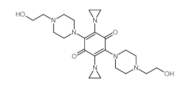 2,5-diaziridin-1-yl-3,6-bis[4-(2-hydroxyethyl)piperazin-1-yl]cyclohexa-2,5-diene-1,4-dione Structure