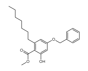 Methyl-4-benzyloxy-6-heptyl-2-hydroxybenzoat结构式