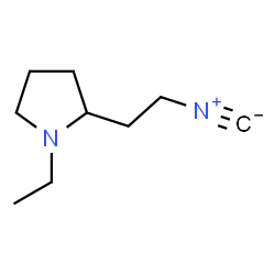 Pyrrolidine, 1-ethyl-2-(2-isocyanoethyl)- (9CI) Structure