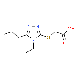 Acetic acid, [(4-ethyl-5-propyl-4H-1,2,4-triazol-3-yl)thio]- (9CI)结构式